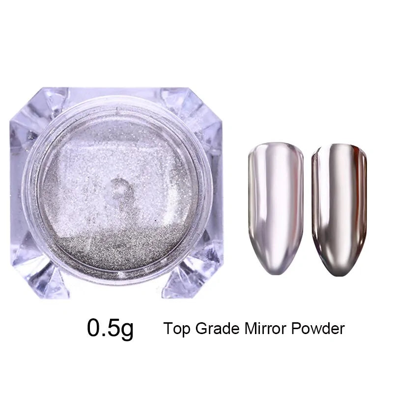 Chrome Pigment Nail Powder • Metallic Magic