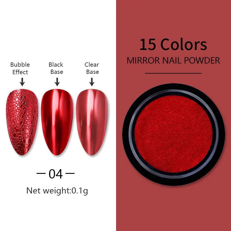 Chrome Pigment Nail Powder • Metallic Magic