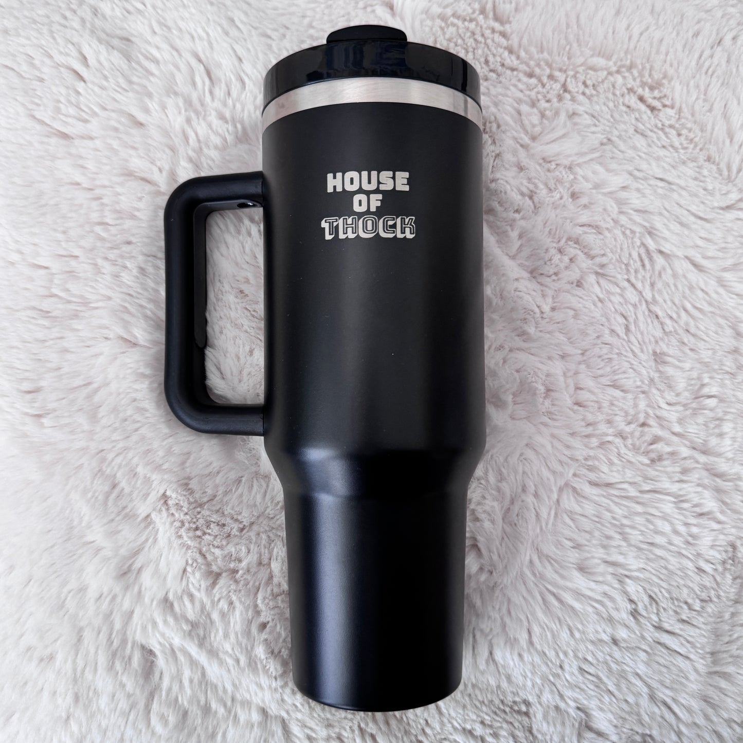 House of Thock ink black 40oz engraved tumbler — Duo Set option