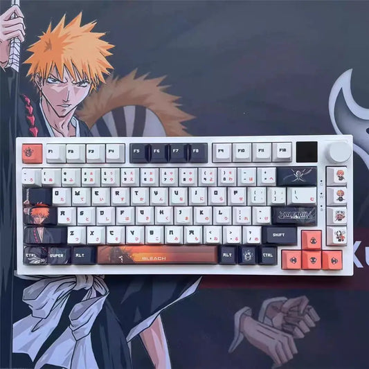 Bleach Anime Keycaps Set • 128 PBT Keys for Cherry MX