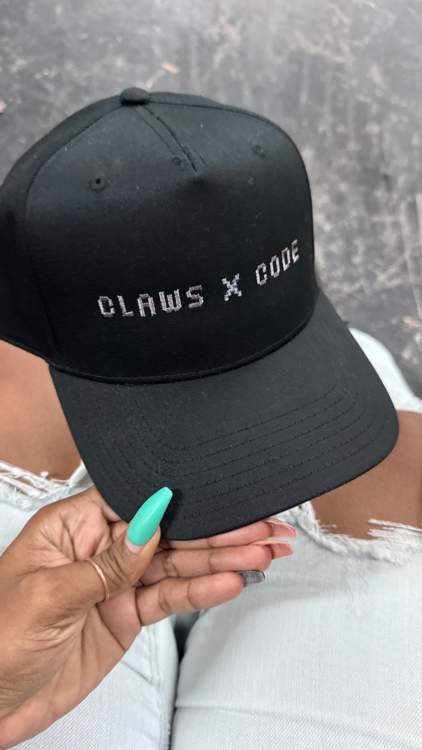 8-Bit Logo Snapback • Space Grey on Black