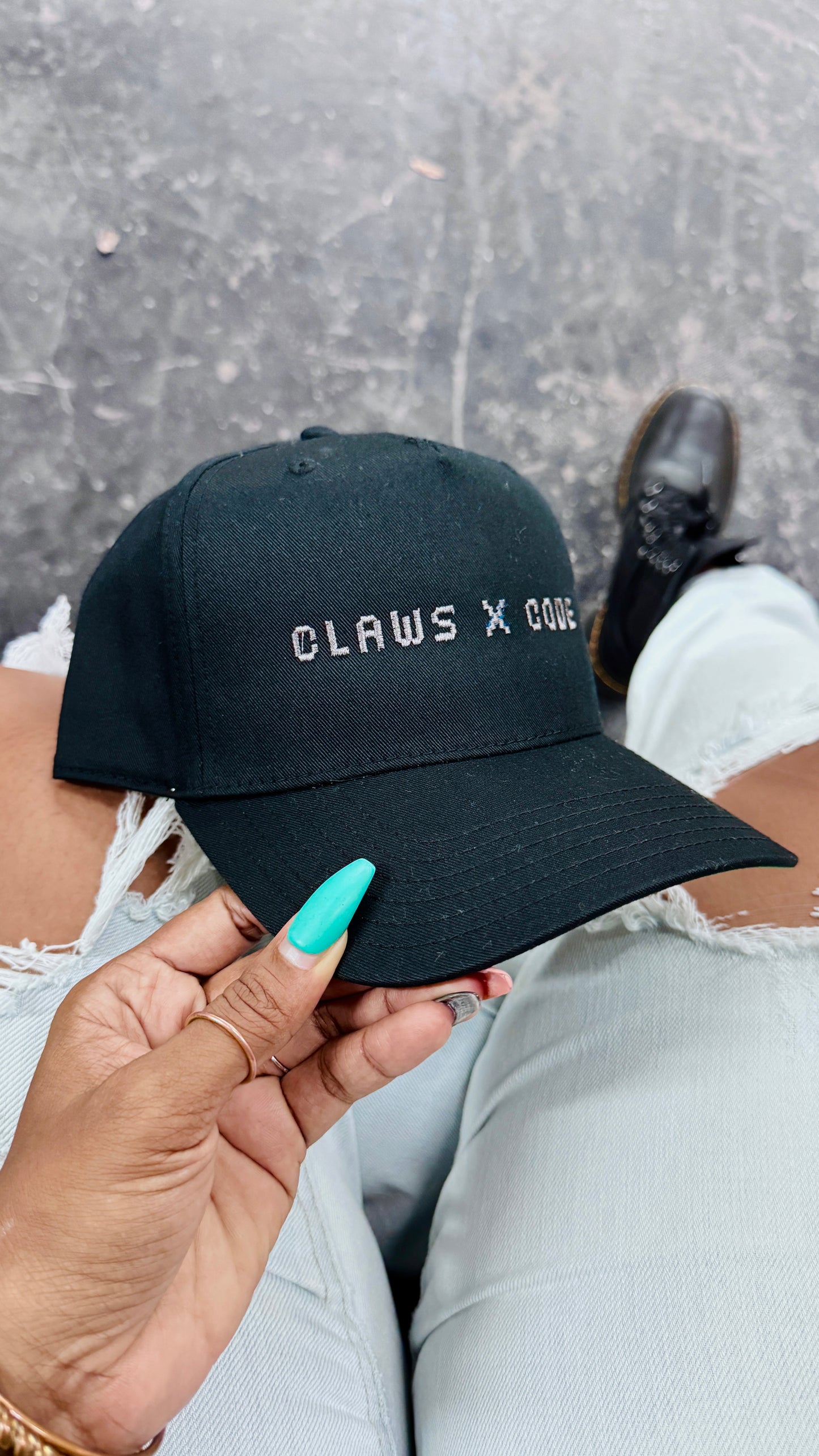 8-Bit Logo Snapback • Space Grey on Black