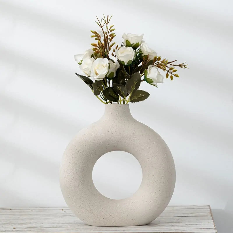 Ceramic Flower Vase • Minimal Tech Vibes
