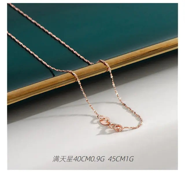 18K Rose Gold Plated Chain • Sterling Silver Base