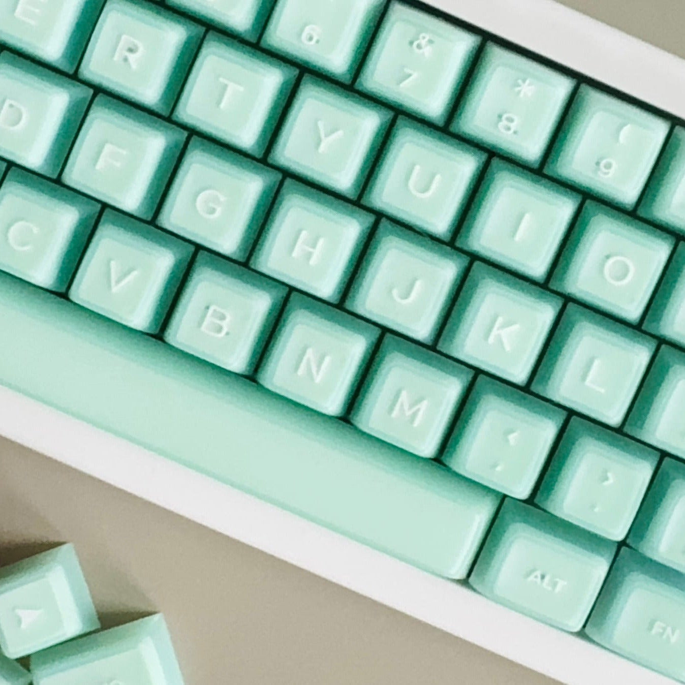Rose Gold Switches under Teal Keyboard Limited Supply