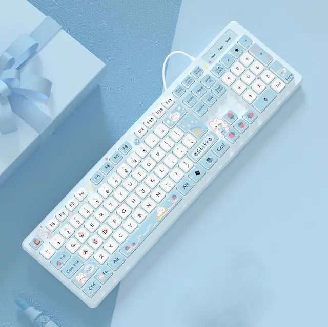 Kawaii Office Keyboard • Silent Click Pro