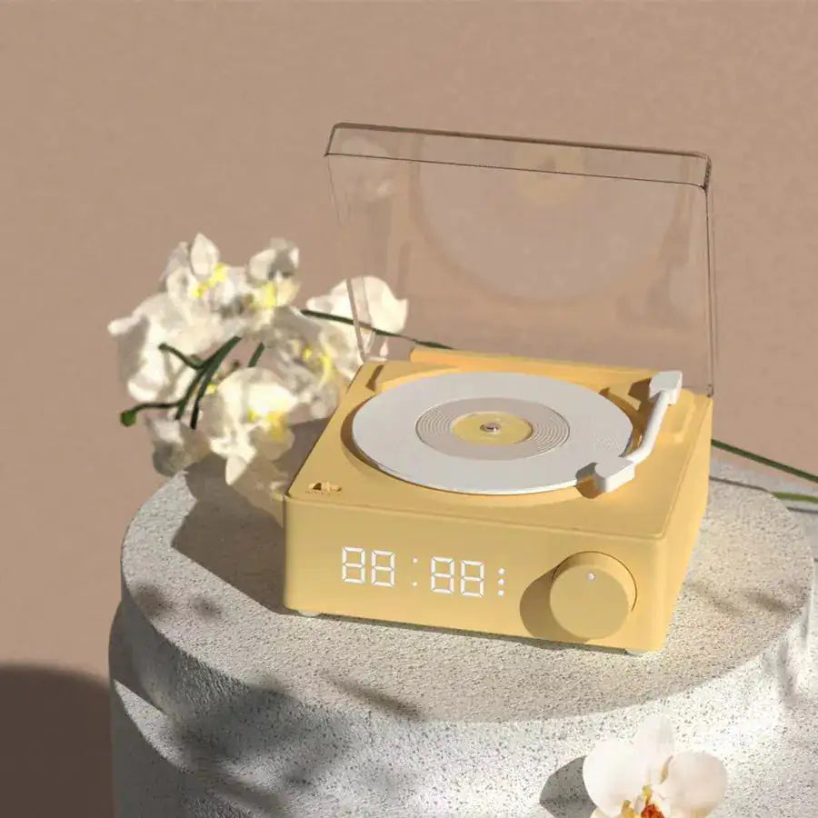 Retro Vinyl Speaker Clock • Bluetooth Edition