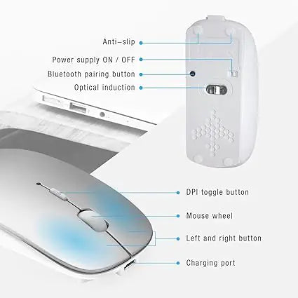 Ultra-Slim Bluetooth Mouse • Long Nail Friendly