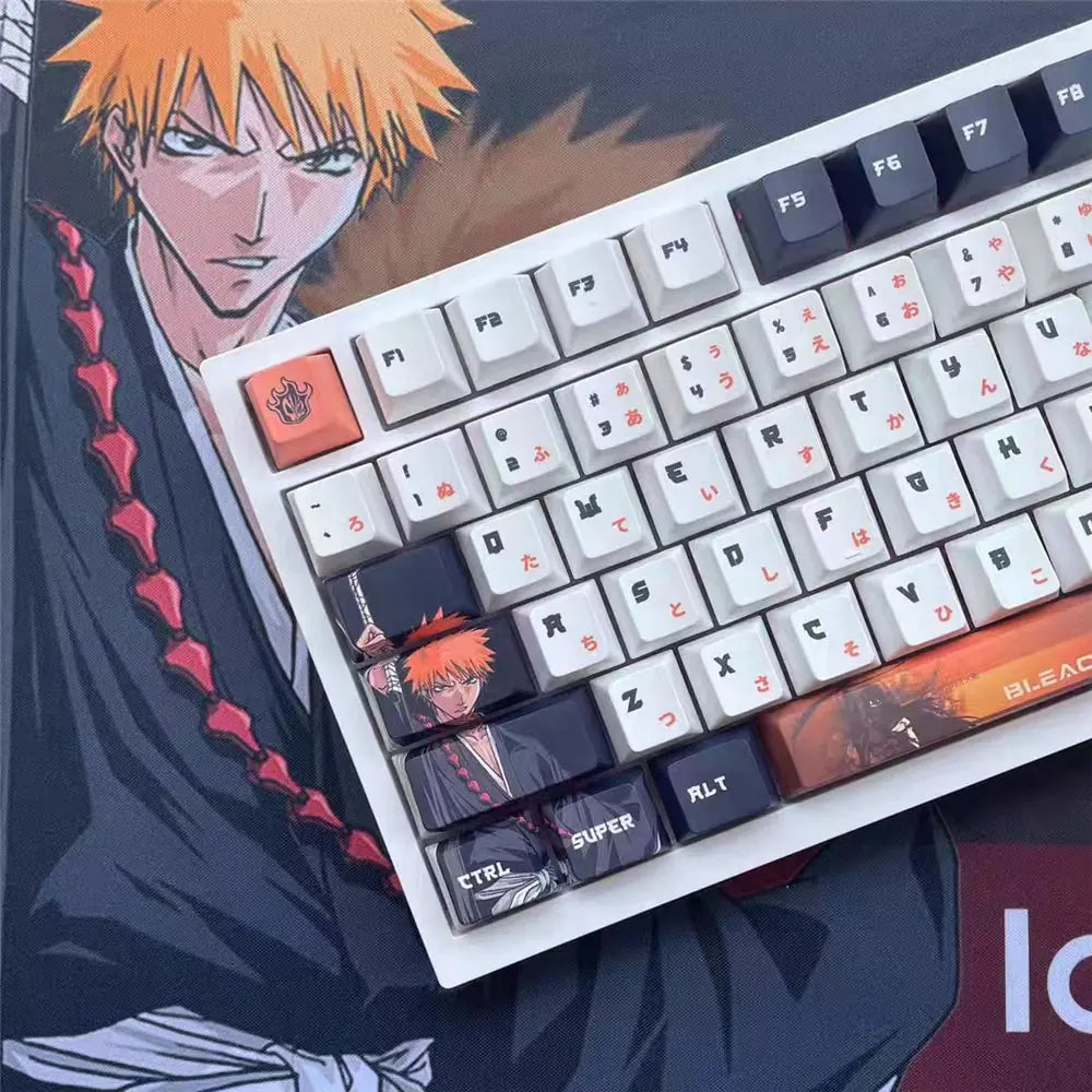 Bleach Anime Keycaps Set • 128 PBT Keys for Cherry MX