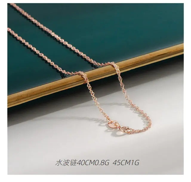 18K Rose Gold Plated Chain • Sterling Silver Base