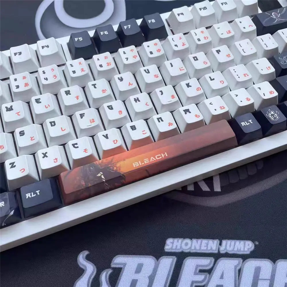 Bleach Anime Keycaps Set • 128 PBT Keys for Cherry MX