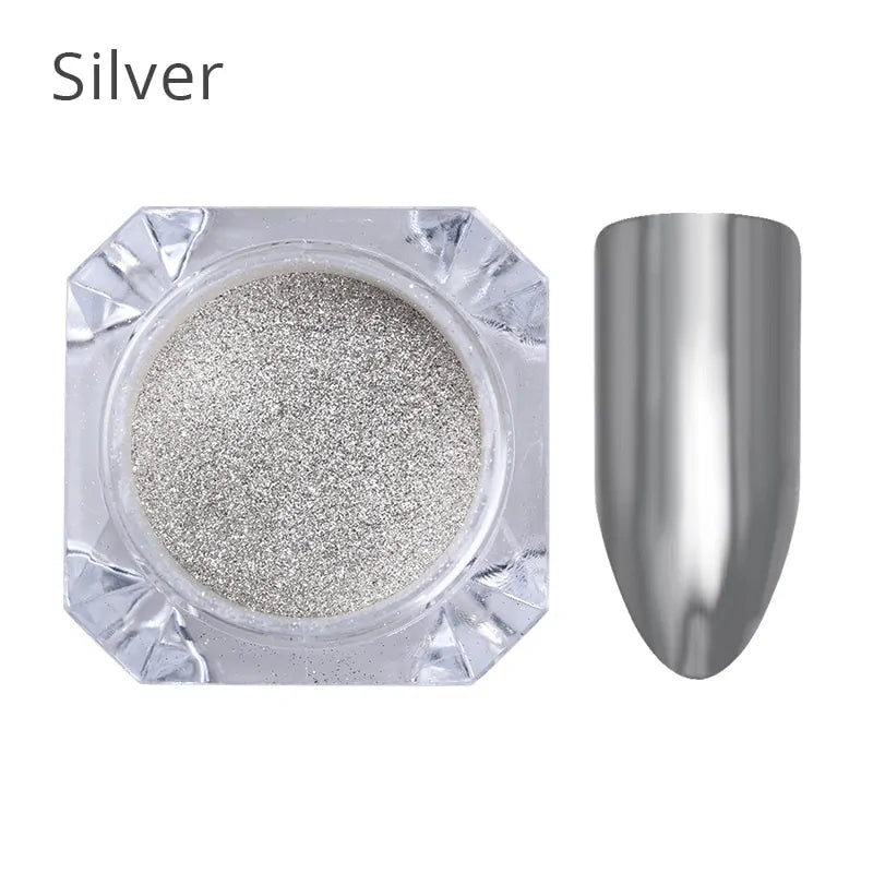 Chrome Pigment Nail Powder • Metallic Magic