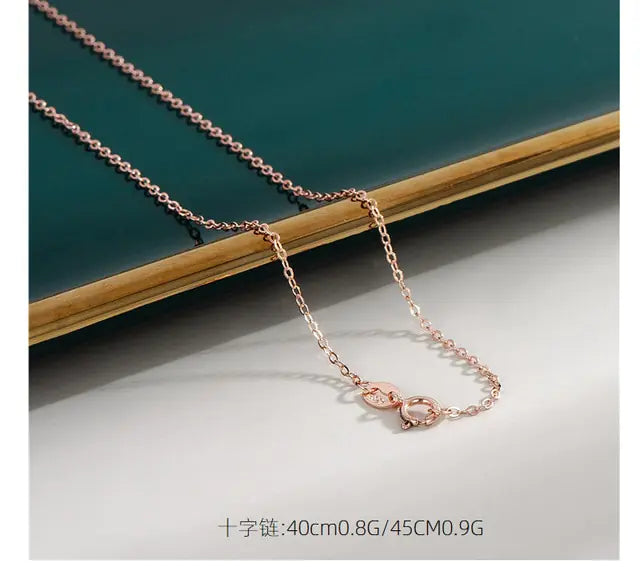 18K Rose Gold Plated Chain • Sterling Silver Base