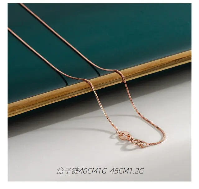18K Rose Gold Plated Chain • Sterling Silver Base
