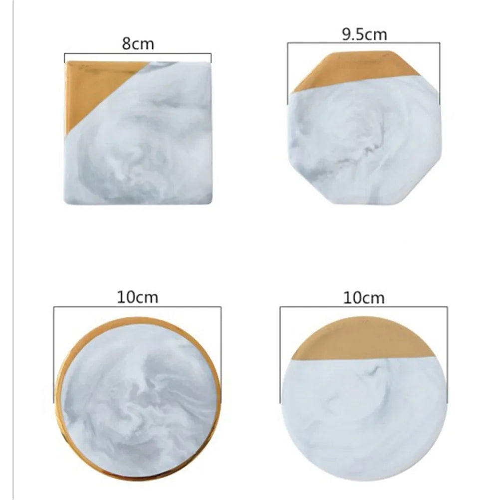 Marble Tech Coaster • Gold Accent Collection
