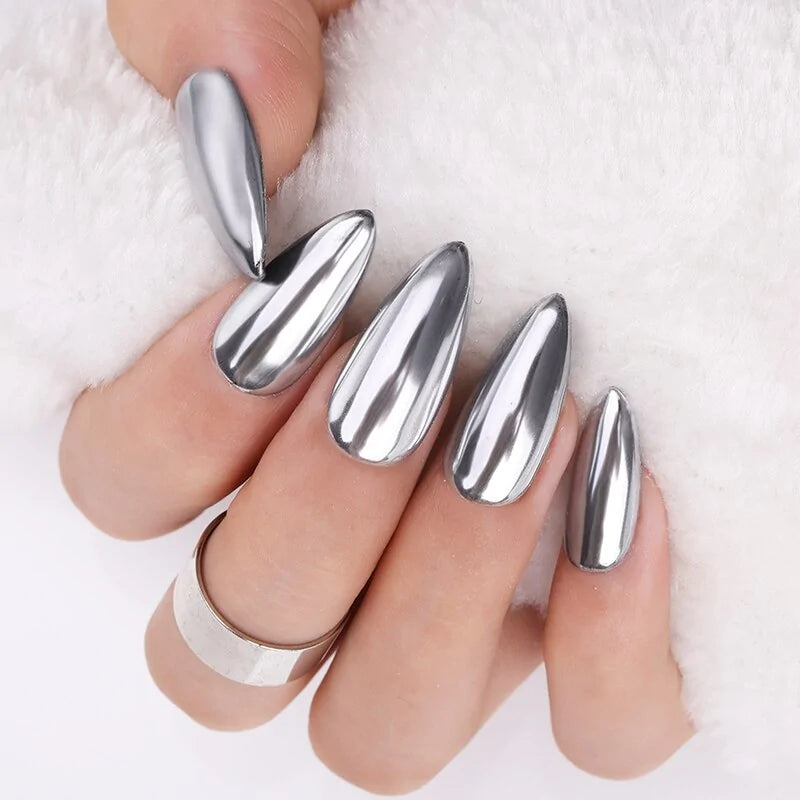 Chrome Pigment Nail Powder • Metallic Magic