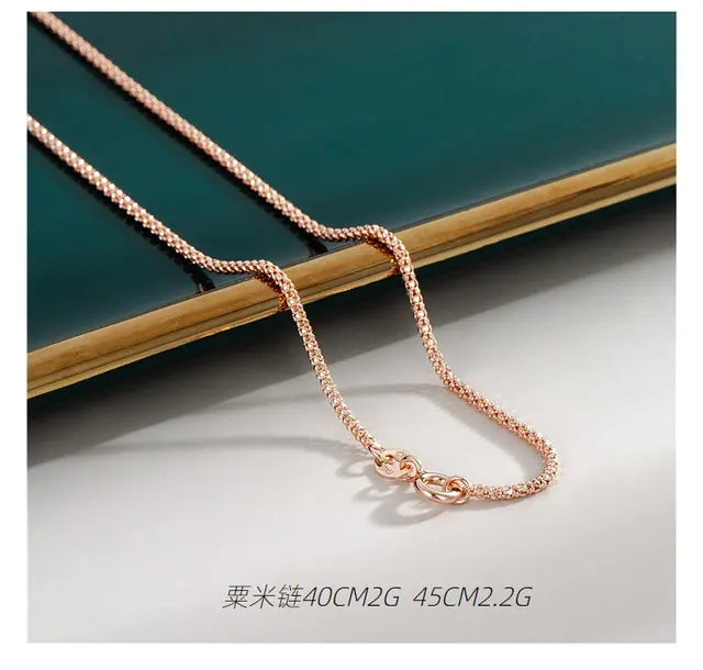 18K Rose Gold Plated Chain • Sterling Silver Base