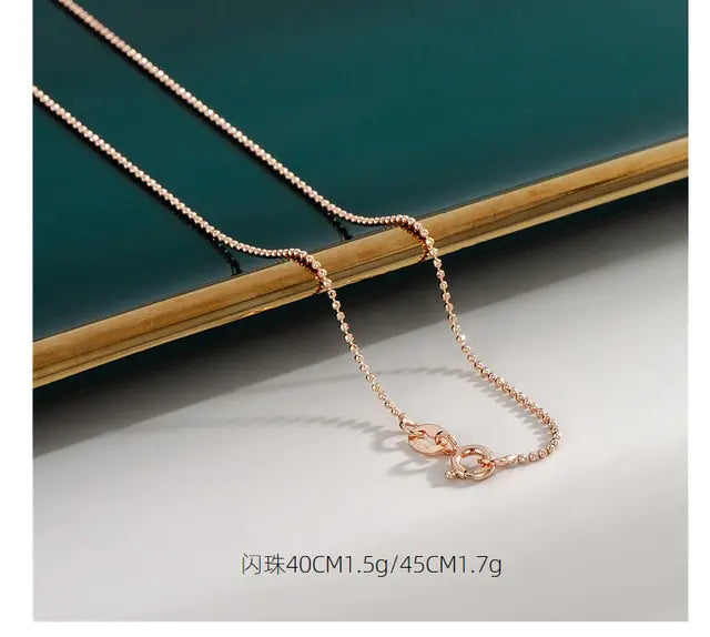 18K Rose Gold Plated Chain • Sterling Silver Base