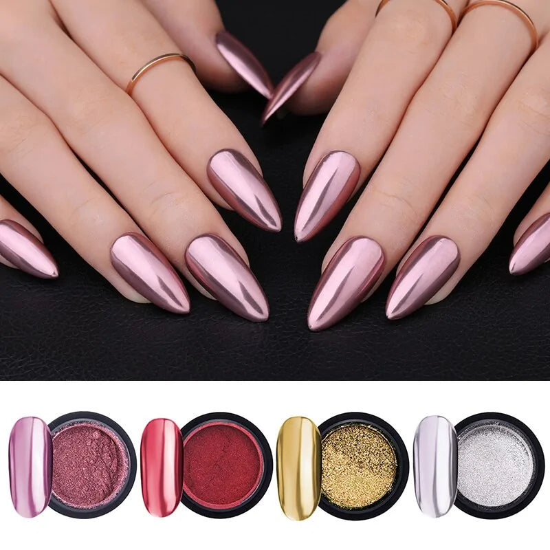 Chrome Pigment Nail Powder • Metallic Magic