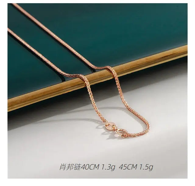18K Rose Gold Plated Chain • Sterling Silver Base