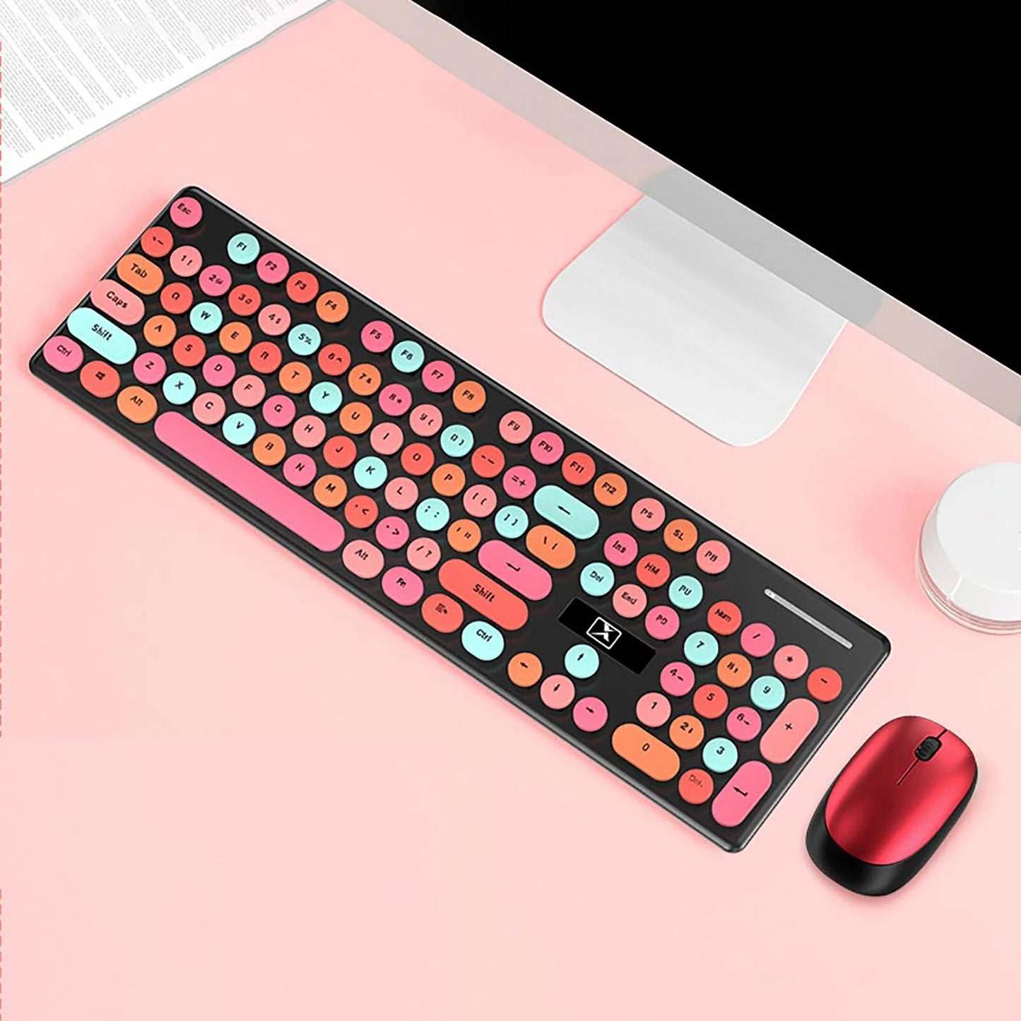 Retro Wireless Keyboard & Mouse • Silent Edition