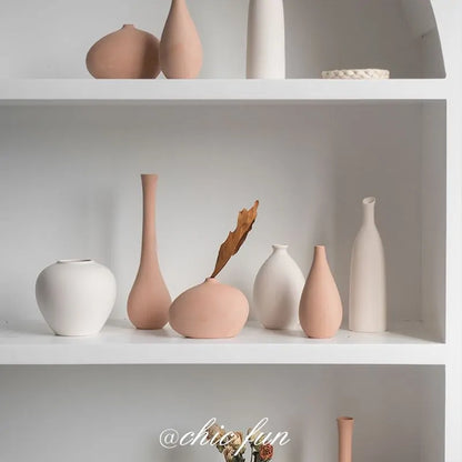 Nordic Ceramic Vase • Modern Minimalist