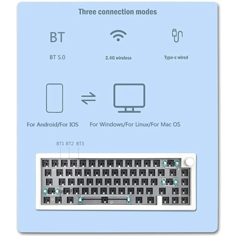 Mechanical Keyboard Frame RGB Backlit Wired x Wireless Kit