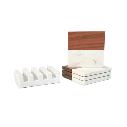 Marble Coaster Set • Tech Luxe 4-Piece