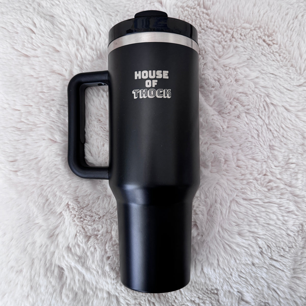 House of Thock ink black 40oz engraved tumbler — Duo Set option