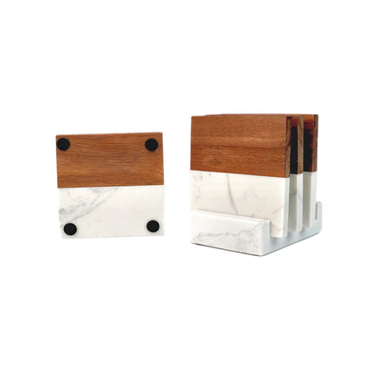 Marble Coaster Set • Tech Luxe 4-Piece