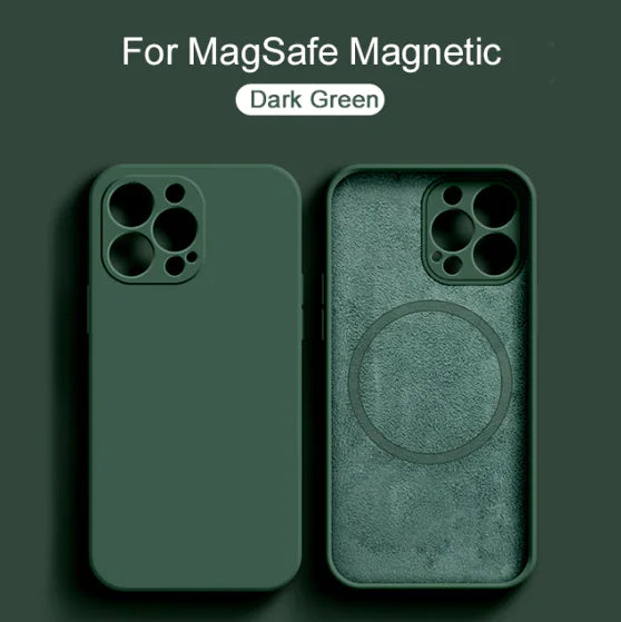 Magnetic Liquid Silicone Case For iPhones 12, 13, 14 Pro and Pro Max