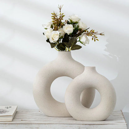 Ceramic Flower Vase • Minimal Tech Vibes