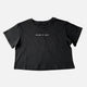 Cropped top boxy t-shirt in black with Claws x Code logo. Designed for creators, dreamers and streamers. Made by hand in Tampa