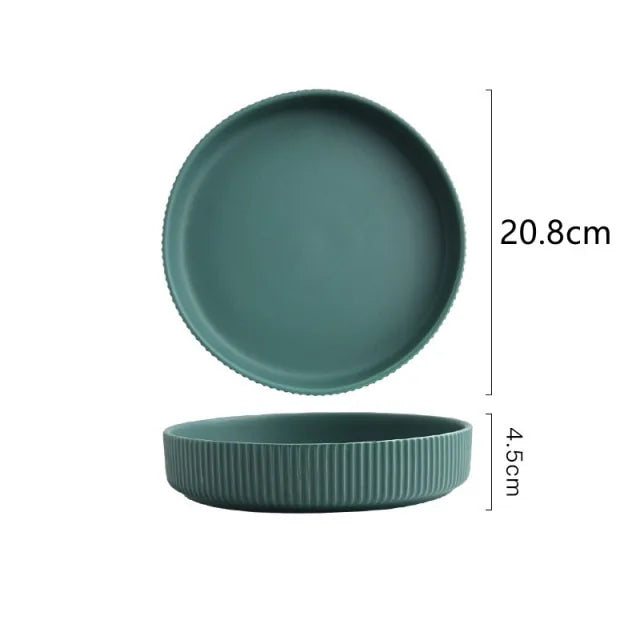 Ceramic Dinner Plates with a Matte Smooth Finish