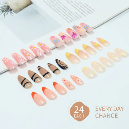 6 Pack Medium Almond Nails