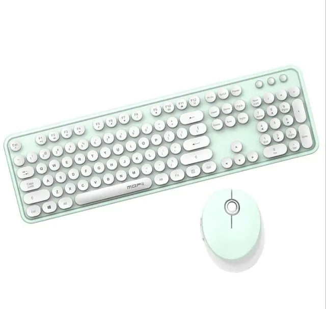 Wireless Candy Color Round Keycap Keyboard Set for PC