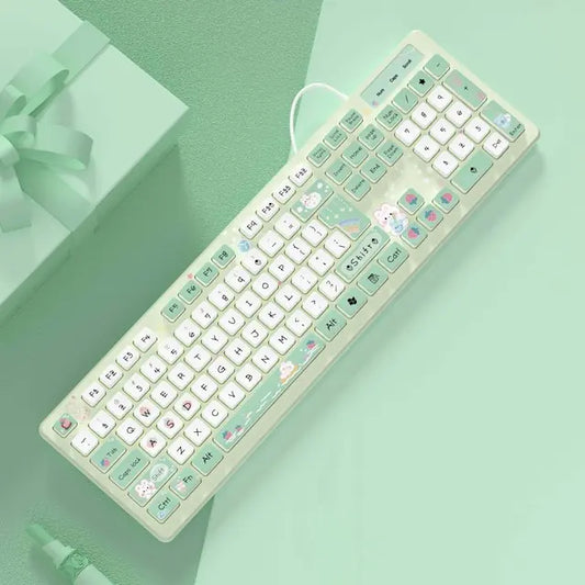 Kawaii Office Keyboard • Silent Click Pro