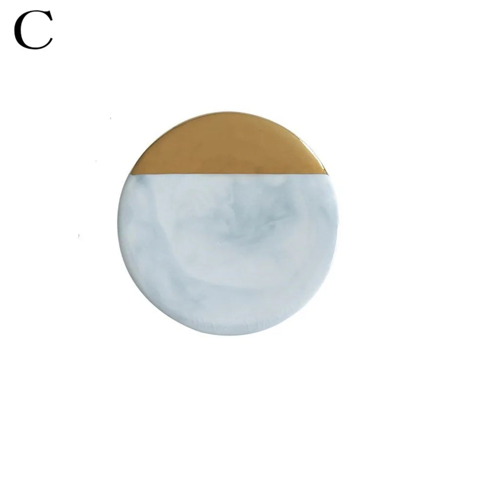 Gold Marble Ceramic Coaster: Tea Cup Pad and Table Mat