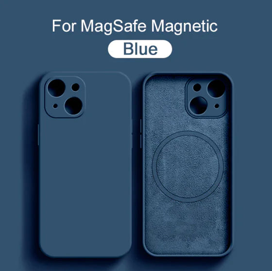 Magnetic Liquid Silicone Case For iPhones 12, 13, 14 Pro and Pro Max