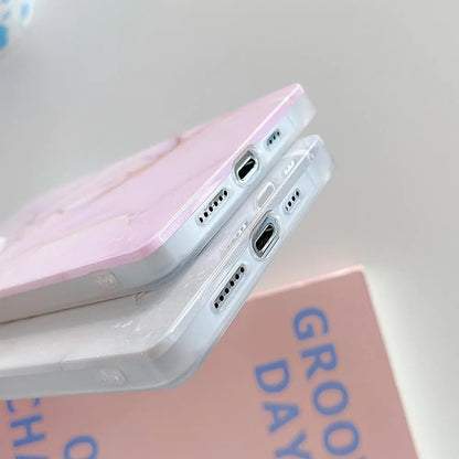 Square Edge Marble Case • iPhone Pro Series