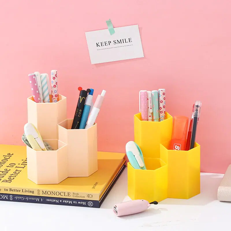 Honeycomb Hexagon Desk Pen Holder