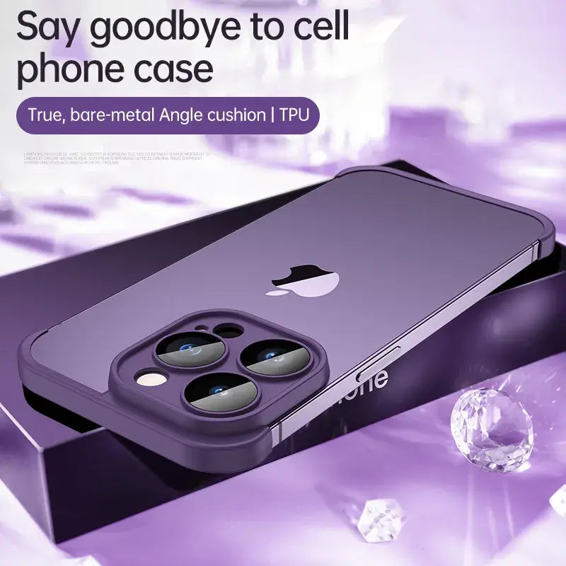 Eggplant Silicone Case With Lens Protector for iPhone 15 Pro Max