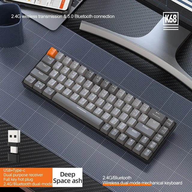 Retro Bluetooth Wireless Mechanical Keyboard