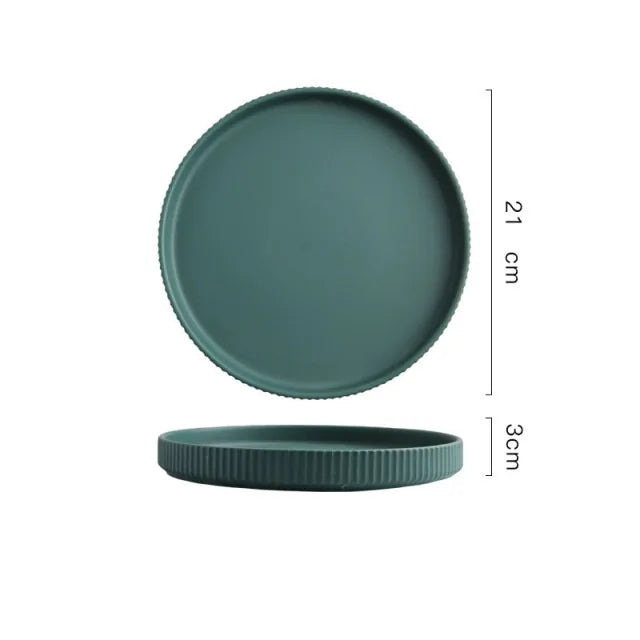 Ceramic Dinner Plates with a Matte Smooth Finish