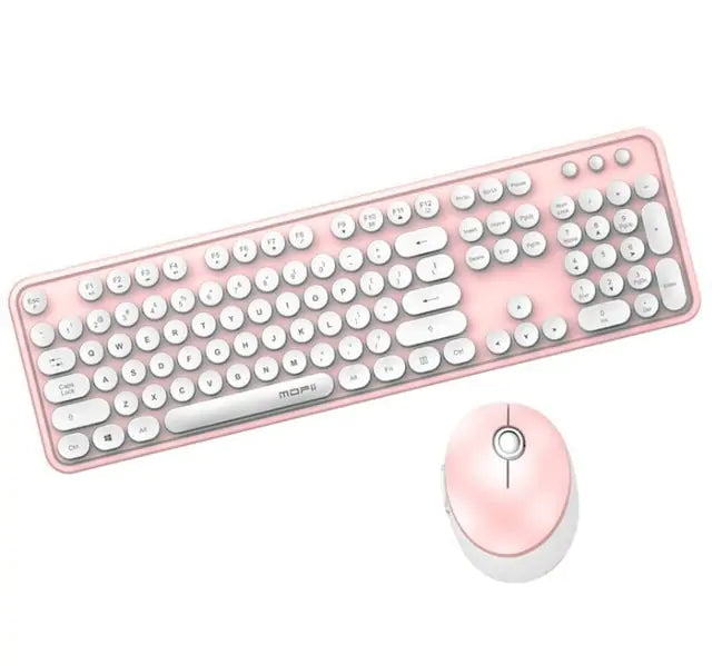 Wireless Candy Color Round Keycap Keyboard Set for PC