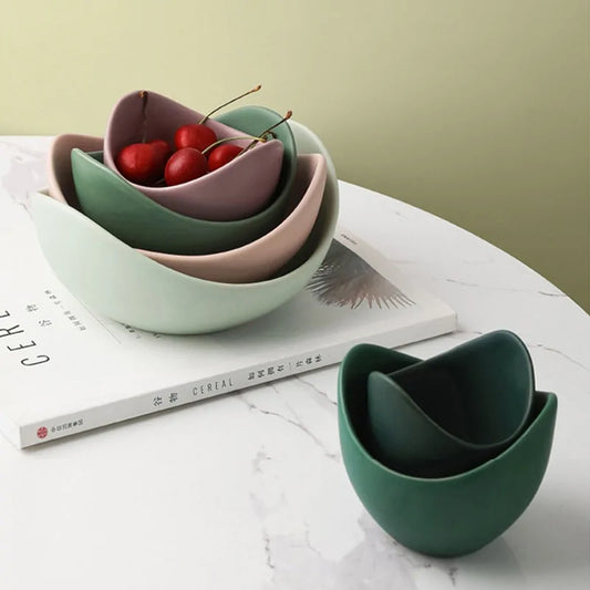 Lotus Ceramic Bowl Dishes And Plates Sets