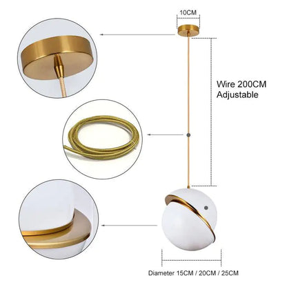 Boho Slice Pendant Light • Modern Minimalist