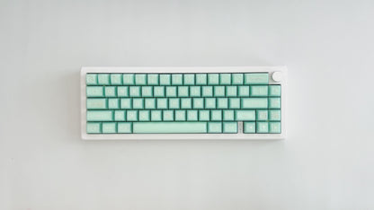 RGB Backlight Full Color Mode Translucent Mint Green Mechanical Keyboard with Silent or Thocky Sounds