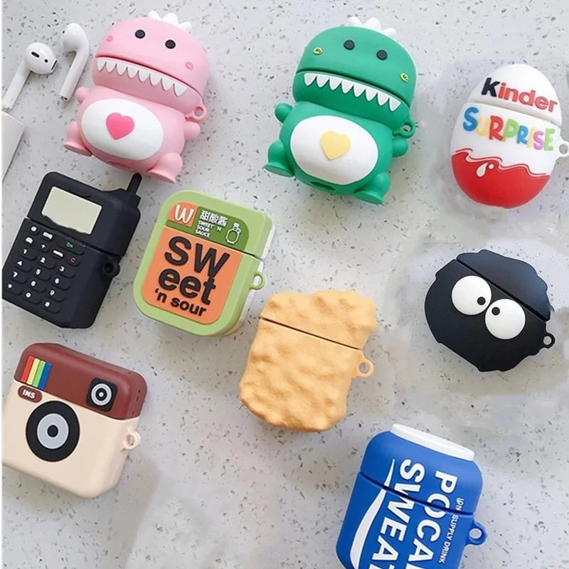 3D Cartoon Silicone Cases for Apple Airpods 1 & 2