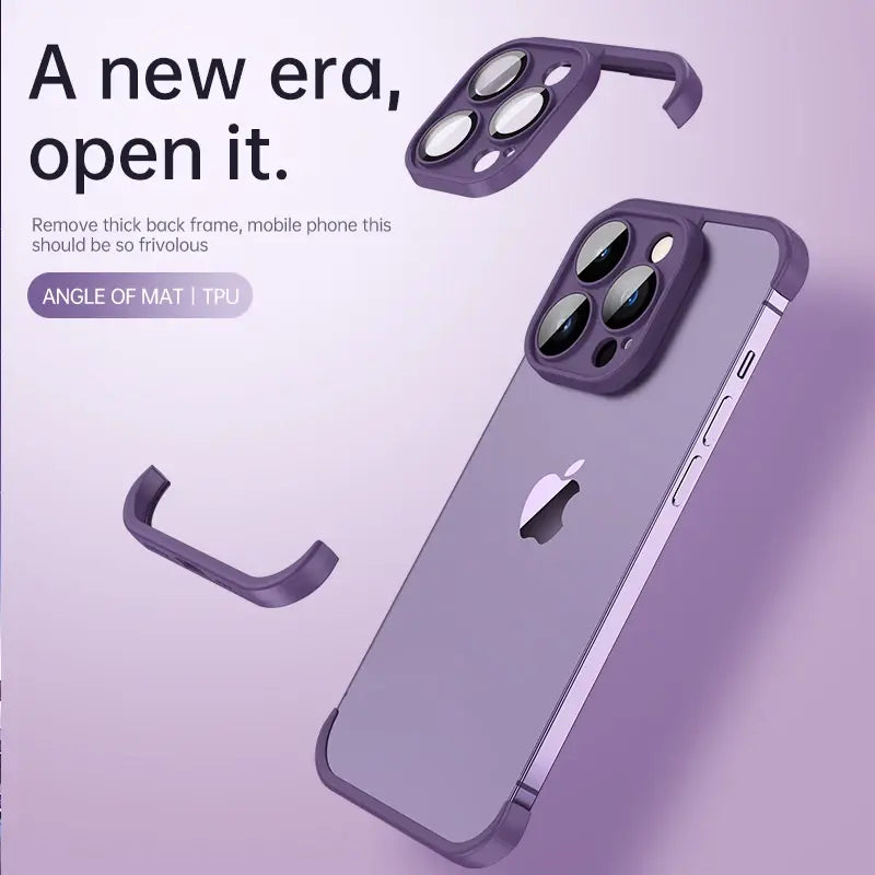 Eggplant Silicone Case With Lens Protector for iPhone 15 Pro Max